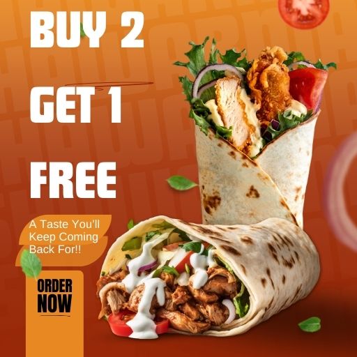 Buy 2 Any Wraps & Get 1 Free